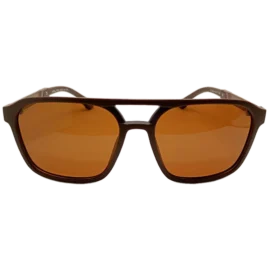 NoorShade Brown Square Sunglasses with gradient brown lenses and UV400 protection by Nazret Noor