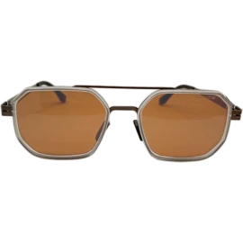 NoorShade Silver Frame Sunglasses with Brown Lenses – Modern UV Protection Eyewear for Men and Women