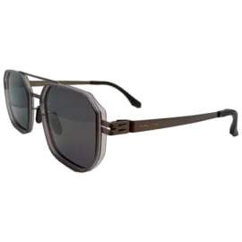NoorShade Black Geometric Sunglasses with Black Lenses – Modern UV Protection Eyewear for Men and Women- from Nazret Noor