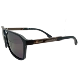 NoorShade Black Square Sunglasses with matte black frame and UV400 protection by Nazret Noor.