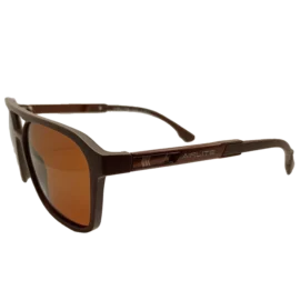 NoorShade Brown Square Sunglasses with gradient brown lenses and UV400 protection by Nazret Noor