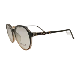 NoorVision Black & Havana Full Rim Round Eyeglasses