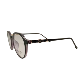 NoorVision Black Round Full Rim with Light Mauve Inner Frame