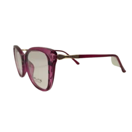 NoorVision Transparent Purple Full Rim Cat Eye Eyeglasses